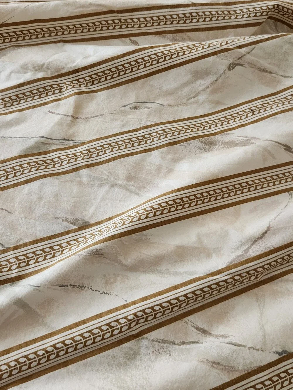 WAMSUTTA King Flat Sheet Striped 100% Cotton Made USA Home Bedding